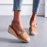 Summer Women's Sandals 2024 Straw braided Wedge Heels Espadrille Sandals Big Size Female Shoes Female Gladiator Slingback Shoes