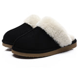 Kidmi Winter Women Fuzzy Slippers Classic Brand Fluffy House Shoes Indoor Warm Suede Cozy Slippers Casual Non-slip Cotton Shoes