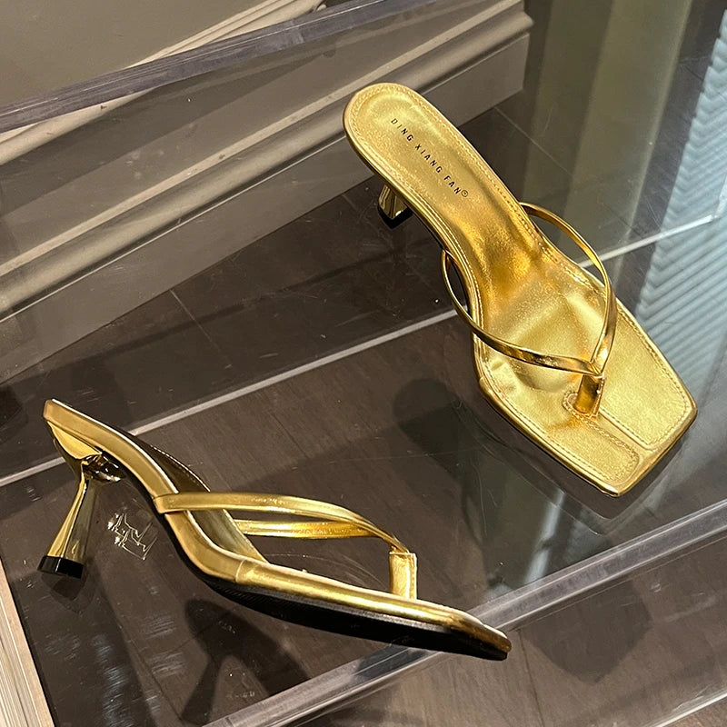 Female Summer Sexy Heels Sandals Slides Ladies Shoes Fashion Women Pumps Flip Flops Luxury High Heels Slippers Shoes