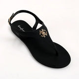 2023 New Summer Women's 、 Fashion Sandals Open Toe Jelly Flip Flops Non-slip Buckle Flat Sandals All-match Women's Sandals