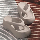 7.0 Thick Soles Raised Height Touching Character Slippers For Women To Wear Outdoors 2024 Summer Indoor Home Beach Slippers