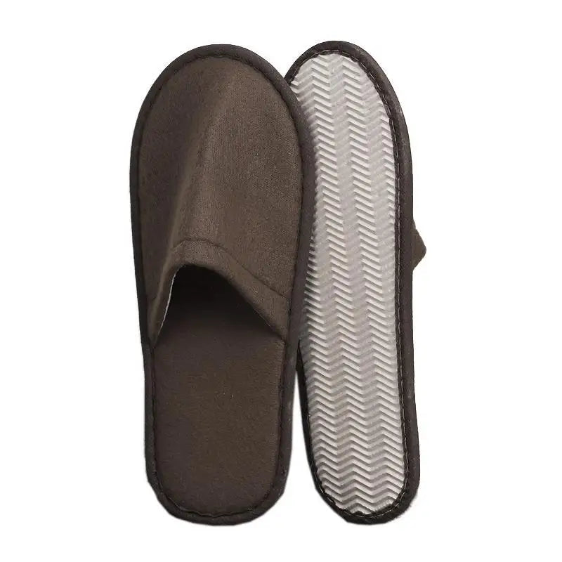 1Pair Indoor Simple Soft Slippers Portable Women Men Disposable Slippers Hotel Travel Spa Slides For Bedroom Flip Flop Non-slip