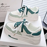 Autumn Women Vulcanize Shoes Flat With Lace-up Sneakers Outdoors Non-slip Casual Comfortable Female Sports Shoes