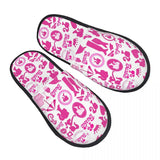Custom Barbie Memory Foam Slippers Women Comfy Warm House Slippers