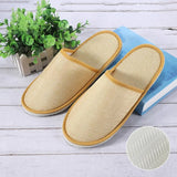 1Pair Travel Spa Hotel Non-slip Slippers Men Women Cotton Linen Flip Flop Shoes Slippers Full/Half Inclusive Guest Slippers Shoe