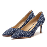 CHCH Women's High Heels Autumn New Fabric Pointed Business Women's Shoes 7cm