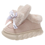 Luxury Winter Women Short Plush Warm Snow Boots Casual Shoes New Suede Fur Chelsea Ankle Boots Flats Platform Ladies Shoes Botas