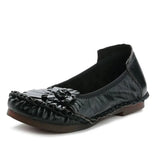 Women Genuine Leather Shoes Female Brand High Quality Comfort Flats Mom Casual Summer Shoes 2023 Fashion Oxford Flats