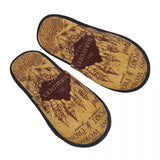Custom Magic Marauders Map House Slippers Women Comfy Memory Foam Potters Slip On Spa Slipper Shoes