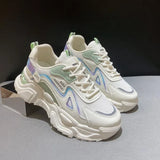 2025 Sneakers Women Platform Flat Shoes Woman Shoes Green Casual Trainers Ladies Chunky Sneakers Women Shoes