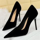 BIGTREE Shoes Fashion High Heels Women Shoes Suede Women Pumps Sexy Party Shoes Stilettos Heels Ladies Shoes Female Pumps 2025