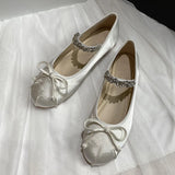 Women Flats Mary Janes 2025 Casual Rhinestones Spring Fashion Female Shoes Ballet Flat Slides Ladies Outside Sandals Footwear