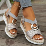 Women's Wedges Sandals 2024 Summer Snake Print Platform Sandals Gladiator Shoes Woman Comfort Casual Med High Heels Sandals