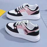 2023Women Sneakers PU Leather Women's Shoes White Platform Casual Sneaker Spring Summer Female Board Shoes Flats Ladies Trainers
