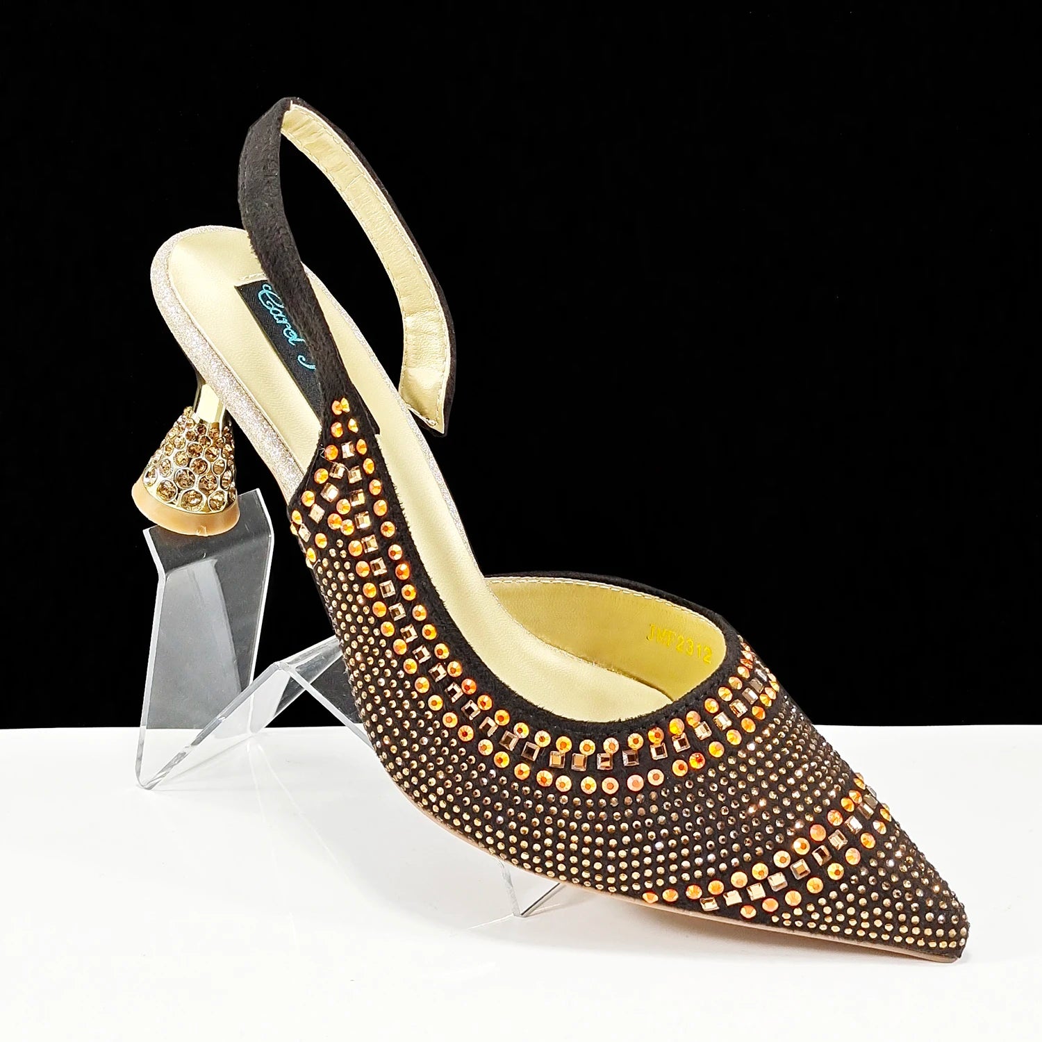 QSGFC 2024 New Designer Specials Italian Women Heels Shoes and Bag Set  Royal Green Color Comfortable With Rhinestone for Party