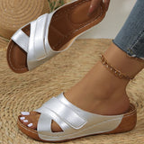Women Sandals Wedge Heels Sandals Summer New Woman Lightweight Slippers Summer Elegant Female Heeled Shoes Wedges Footwear