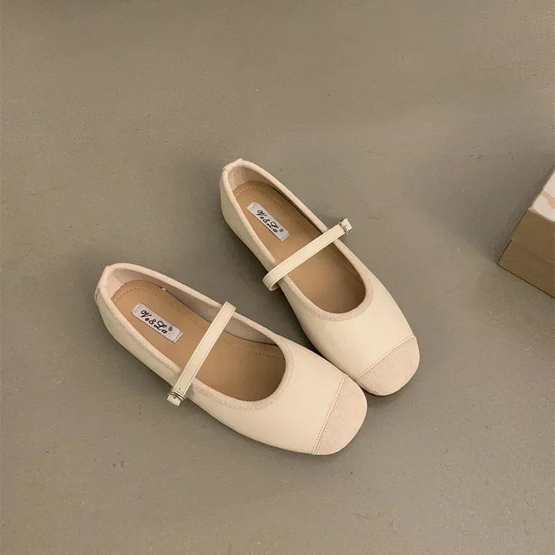 Designer Silvery Women Ballet Flats Fashion Ladies Casual Soft Sole Flats Spring Women's Comfort Shallow Ballerina Shoes