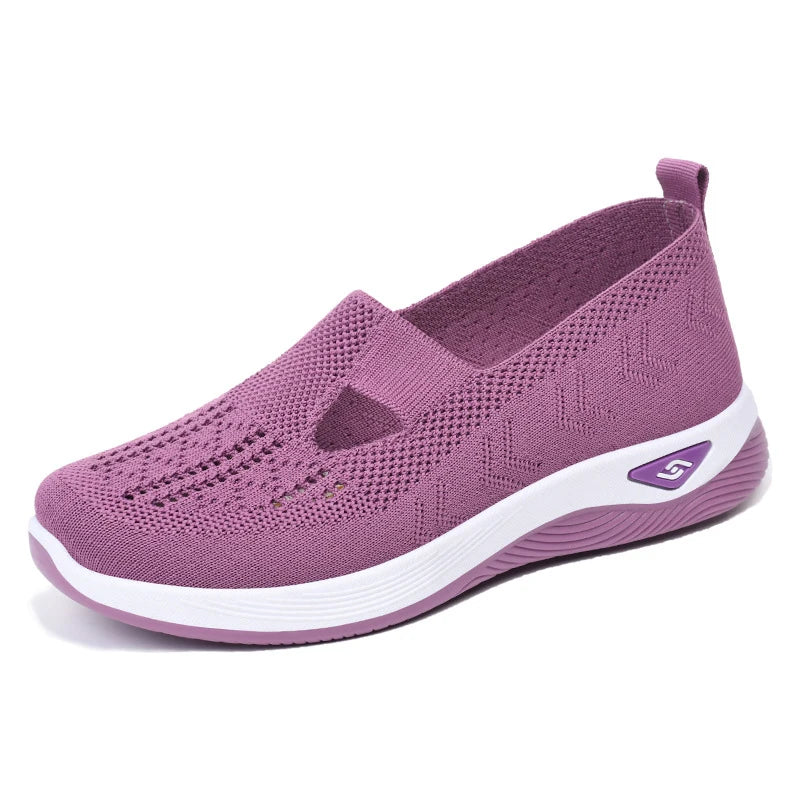 Women Wedges Sneakers High Quality Shoes Slip On Flats Men Loafers Breathable Mesh Running Sneakers Ladies Sport Shoes
