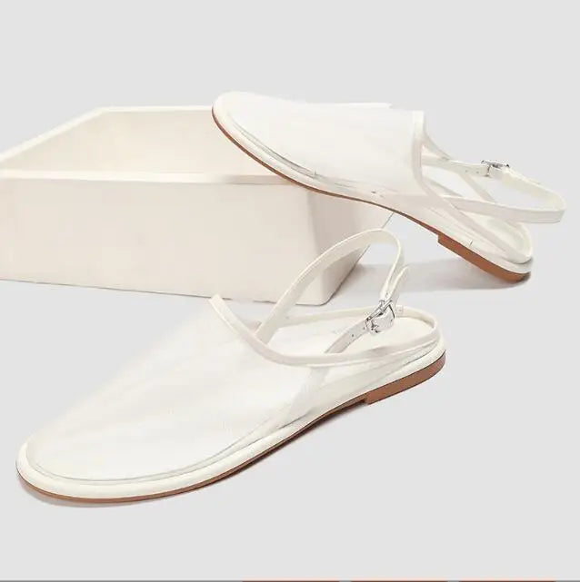 zapatos mujer 2024 tendencia Mesh Casual Sandals Flat Bottom Sandals Fashion Slip-On Shoes for Women Solid Women's Sandals Sanda