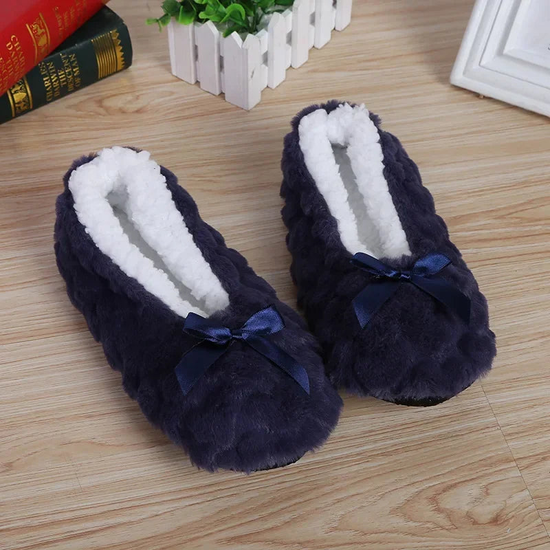 Fluffy Slipper Womens Home Winter Shoes Plush Soft Cute Funny Indoor House Female Anti Slip Ladies Floor Shoes Heart Love Grip