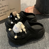 Winter Summer Clogs Outdoor Waterproof Platform Women Slipper Beach Slides Beard Black Designer Sandals with Charms Graden Shoes