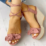 Women's Summer Sandals Woman Wedges Platform Shoes Female Lace Ladies Fashion Elegant Slippers Clog Sandalias Mujer Verano 2022