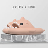 2024 New Summer Shark Slippers Women Slides Men Bathroom Flip Flops Home Anti-Skid Flat Shoes Outdoor Beach Kids Funny Sandals