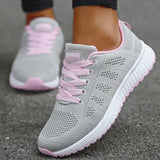Baskets pour femmes Chaussures décontractées Plates Air Mesh Respirantes Entraîneurs Chaussures pour dames Baskets féminines Chaussures pour femmes Basket Tenis Feminino