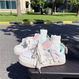 Chaussures roses mignonnes pour femmes, nouveau style 2023, chaussures polyvalentes Kawaii pour petites filles, baskets roses résistantes à l'usure