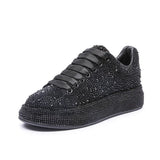 Designer Sneakers for Women 2023 New Spring Shiny Rhinestones Women's Vulcanize Shoes Fashion Autmn Platform Casual Shoes Female