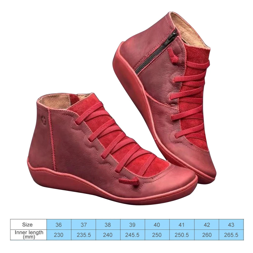 New Fashion Women Snow Boots Winter Ankle Flat Shoes Woman Short Vintage Boots Fur 2024 Female Barefoot Shoes