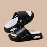 Non-Slip Slippers Women Men EVA Comfortable Cloud Slides Summer Solid Color House Shoes Casual Platform Flip Flops