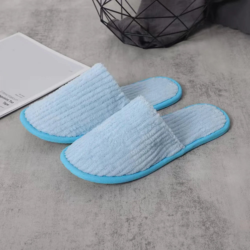 Winter Fur Slippers Women plush Home Shoes Hotel Flat Slippers Thick Fleece Indoor Slippers for Bedroom Non-Slip Silent Slides