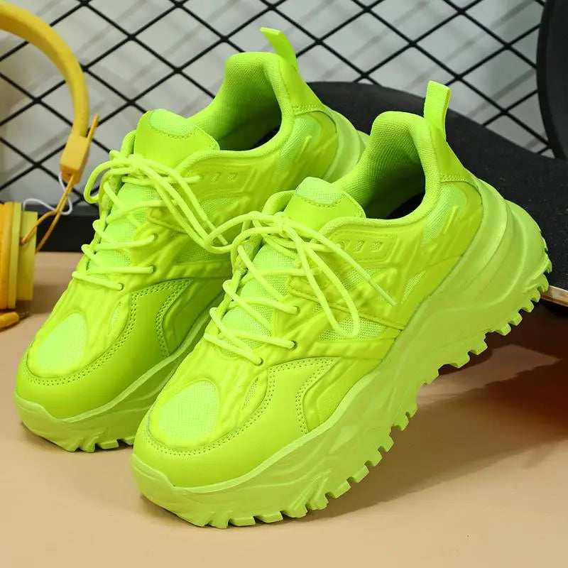 Women Sports Shoes Pink Running Shoes Thick Sole Platform Sneakers Breathable Spring Ladies 2025 Slip On Outdoors Walking Shoe