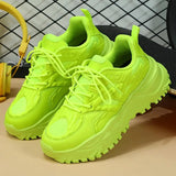 Women Sports Shoes Pink Running Shoes Thick Sole Platform Sneakers Breathable Spring Ladies 2025 Slip On Outdoors Walking Shoe