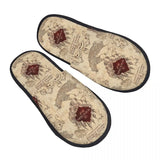 Custom Magic Marauders Map House Slippers Women Comfy Memory Foam Potters Slip On Spa Slipper Shoes