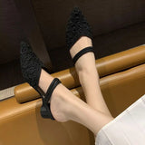 Sandals Jelly Job Slides Mules Summer Pointed Toe Shoes For Women 2024 Black Woman Slippers Stylish Low Price Y H Sandal B