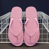 Simple Solid Color Comfortable Slippers Summer Women Korean Fashion Casual Non-Slip Couple Flip Flops Breathable Beach