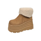 Ankle Flat with Modern Boots Round Toe Super High Heel Winter Ladies Shoes 2024 Hot Sale Solid Sewing Concise Women's Boots