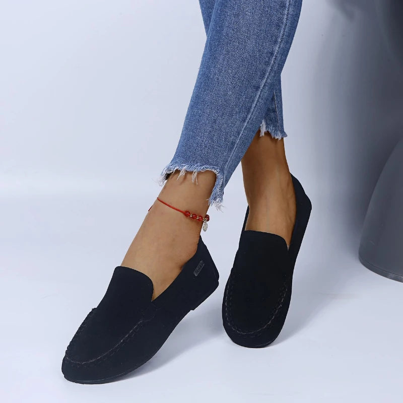 Shoes for Women 2024 Brand Slip-on Women's Flats Fashion Solid Casual Flat Shoes Hot Sale Round Toe Light Loafers Zapatos Mujer