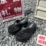 Summer Women's Herringbone Slippers New EVA Thick Sole Elevated Clamping Slippers Soft Sole Waterproof and Anti Slip Slippers