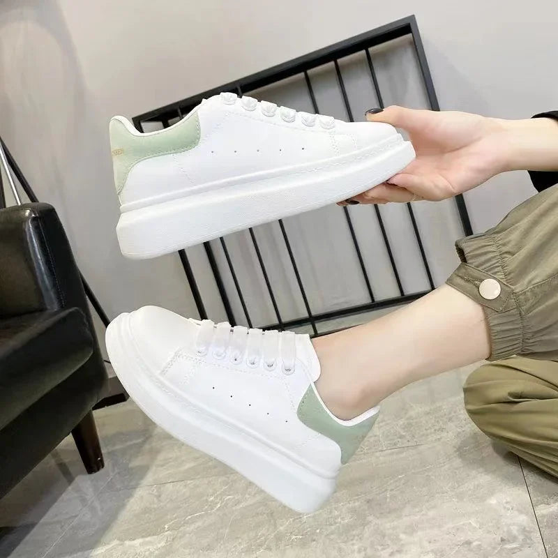 2023 Women Causal Shoes Pring Brand Spring Designer Wedges White Sneakers Platform Tenis Feminino Trainers Female Walking