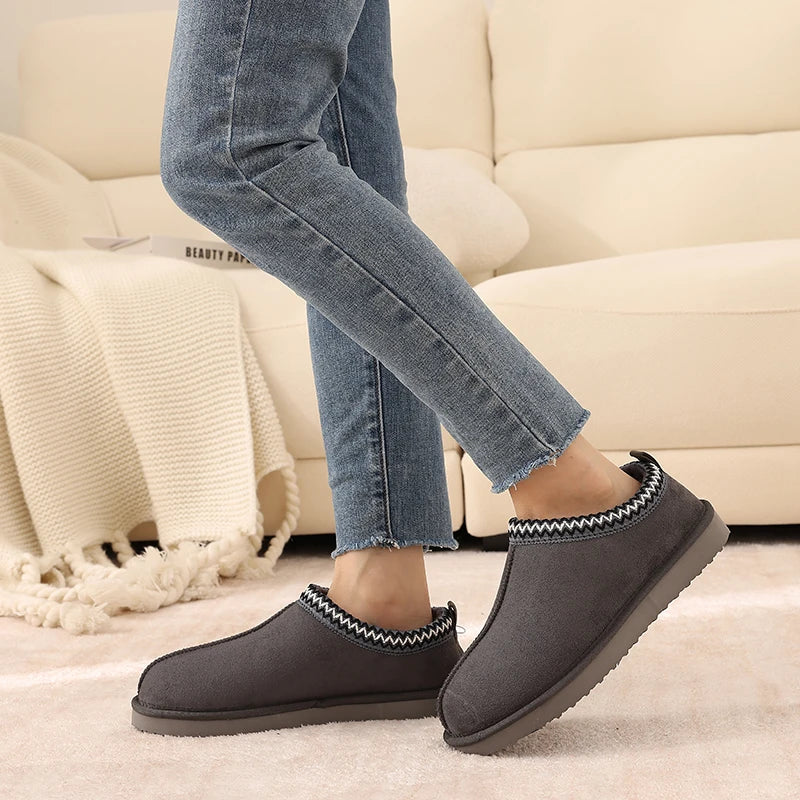 Crestar Winter Women Fuzzy Slippers Classic Brand Women Shoes High Quality Outdoor Waterproof Antiskid Slippers Indoor Warm Shoe