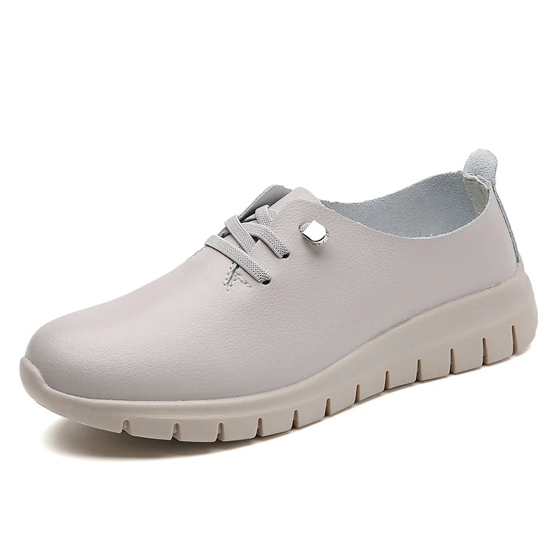 Chaussures Oxford tendance pour femmes, baskets plates décontractées en cuir, chaussures de créateur de luxe, mocassins plats légers pour femmes
