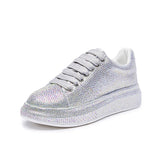 Designer Sneakers for Women 2023 New Spring Shiny Rhinestones Women's Vulcanize Shoes Fashion Autmn Platform Casual Shoes Female