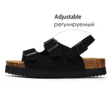 Slippers Woman Double Buckle Casual 4cm Thick Bottom Classic Brand Women Slippers