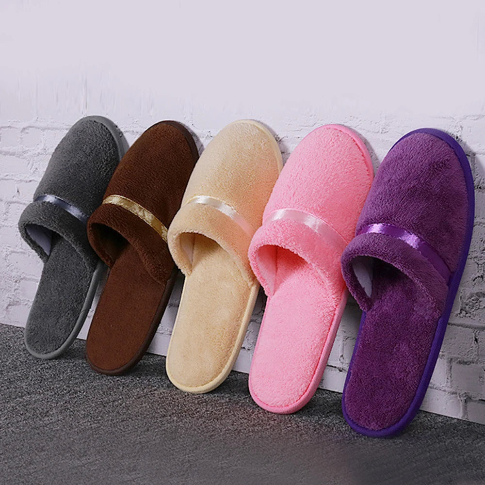 Winter Fur Slippers Women plush Home Shoes Hotel Flat Slippers Thick Fleece Indoor Slippers for Bedroom Non-Slip Silent Slides
