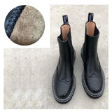 2022 autumn/winter leather round toe women boots ankle boots women's leather boot British style women shoes boots for women