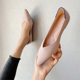 2024 New Women Shoes Fashion Knit Pointed Toe Shallow Ballet Flats Breathable Moccasin Mesh Slip on Cozy Soft Bottom Work Shoes