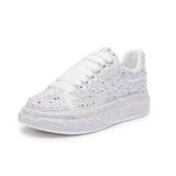 Designer Sneakers for Women 2023 New Spring Shiny Rhinestones Women's Vulcanize Shoes Fashion Autmn Platform Casual Shoes Female